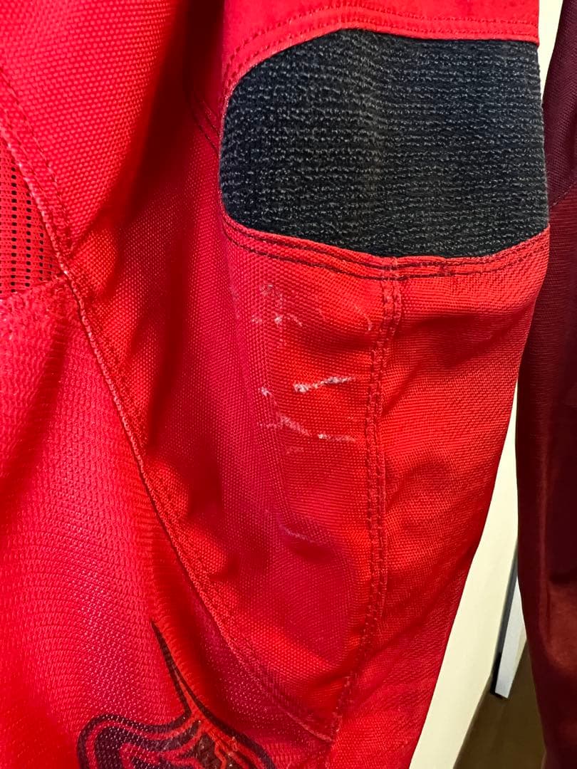 ④トロイリーデザイン　ロングパンツ　赤グラデ