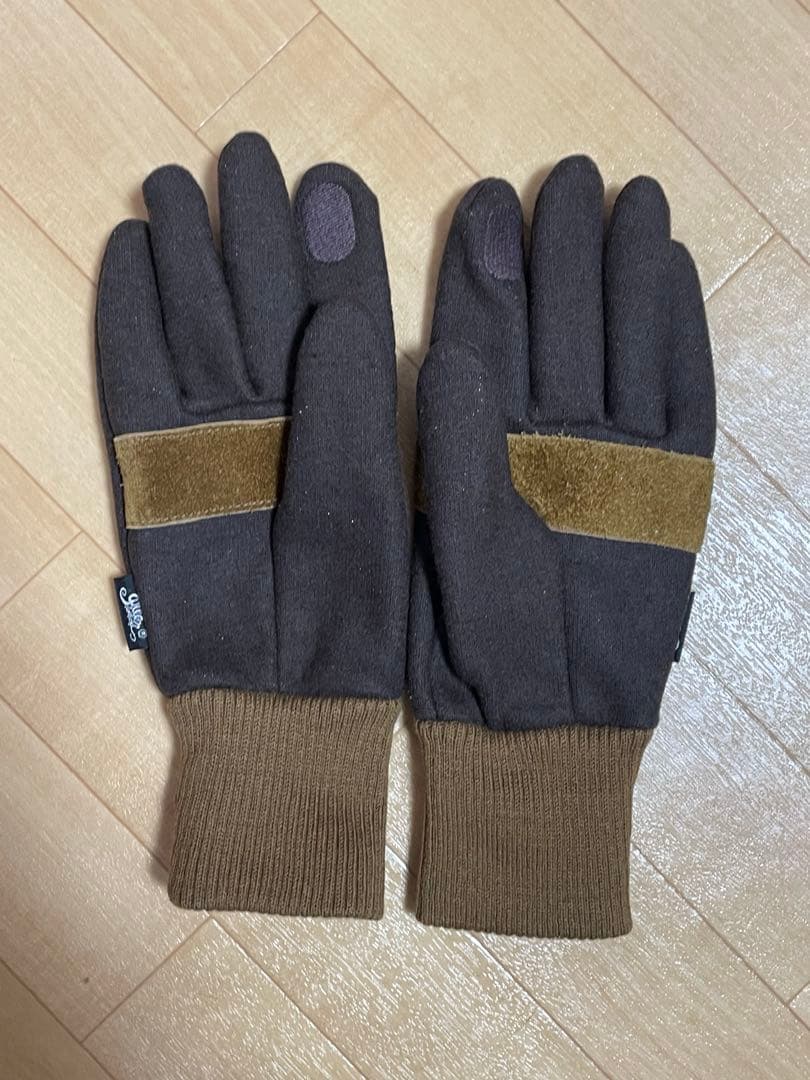 green clothing イエローレザーミトングローブ M