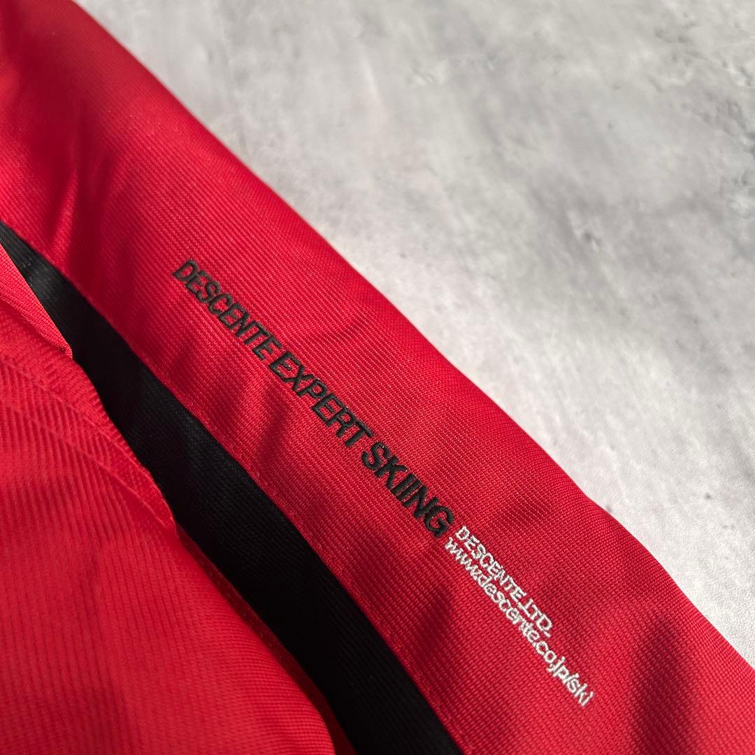 A920 美品 DESCENTE スキーウェア 上下セット メンズ M 赤×黒