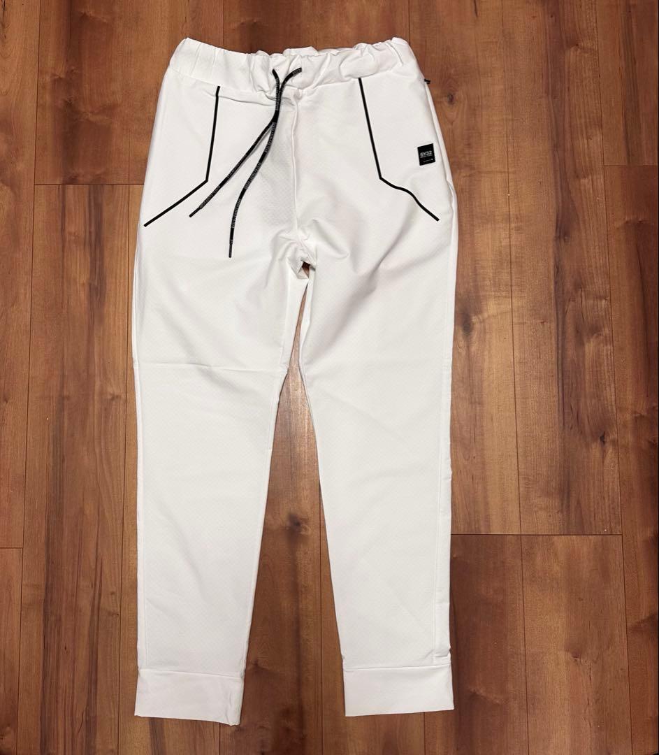 撥水　裏起毛　防風ロングパンツ　秋冬　サイズXL メンズ　ホワイト　防寒　ゴルフ