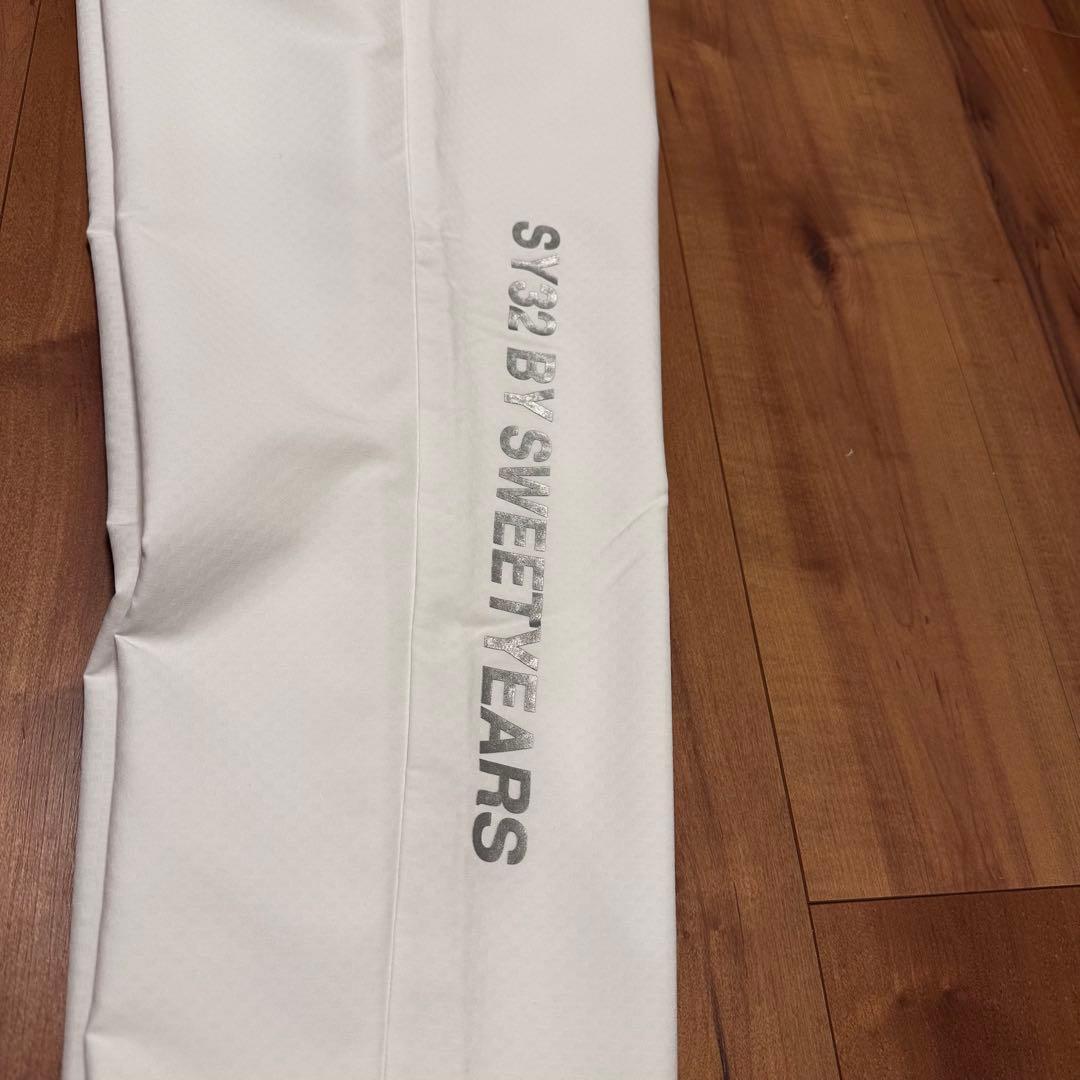 撥水　裏起毛　防風ロングパンツ　秋冬　サイズXL メンズ　ホワイト　防寒　ゴルフ