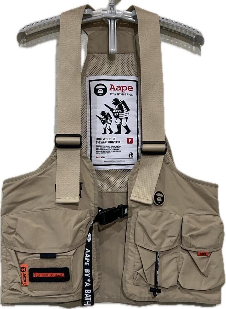 ＊エイプ AAPE BY A BATHING APE フィッシング ベスト F