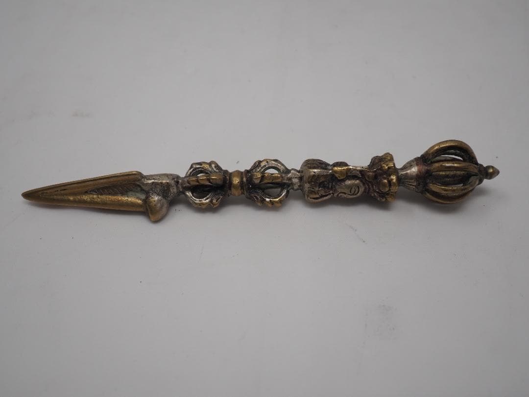 密教儀式用法具5点セット　真言宗　独鈷杵　五鈷杵　金剛鈴　金剛杭　金剛杵