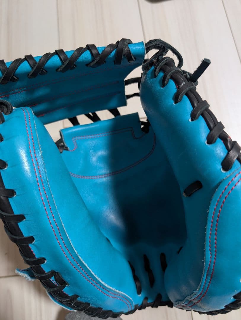 野球 キャッチャーミット 軟式・一般用 ブルー 右投げ用