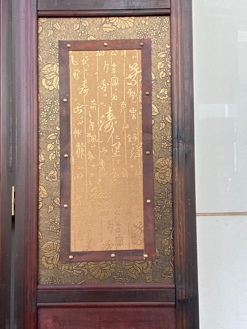 唐物 中国风の骨董品木屏風　年代不詳、骨董品　入手困難　割引相談可2