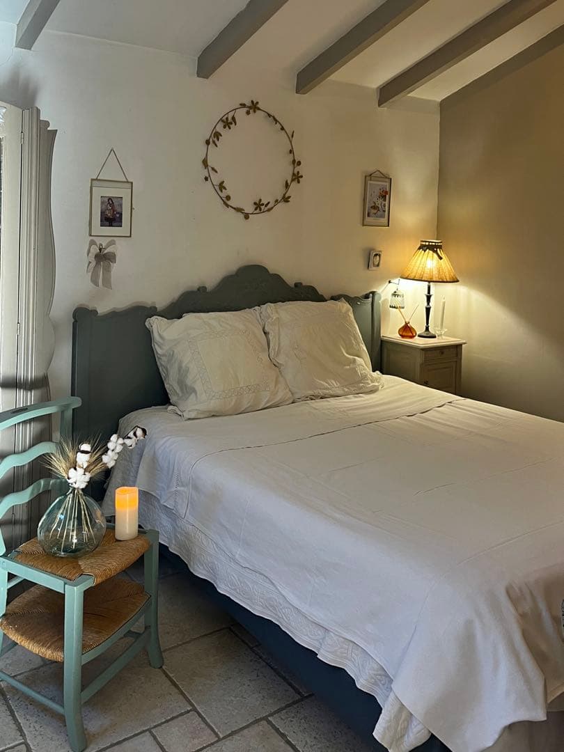 ◆フランスアンティーク｜美品手刺繍イニシャル大判リネンシーツ白マルチクロス布生地