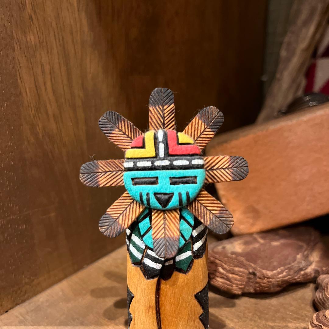 カチナドール　工芸品　サンフェイス　カチナ　インディアン　ネイティブ・アメリカン