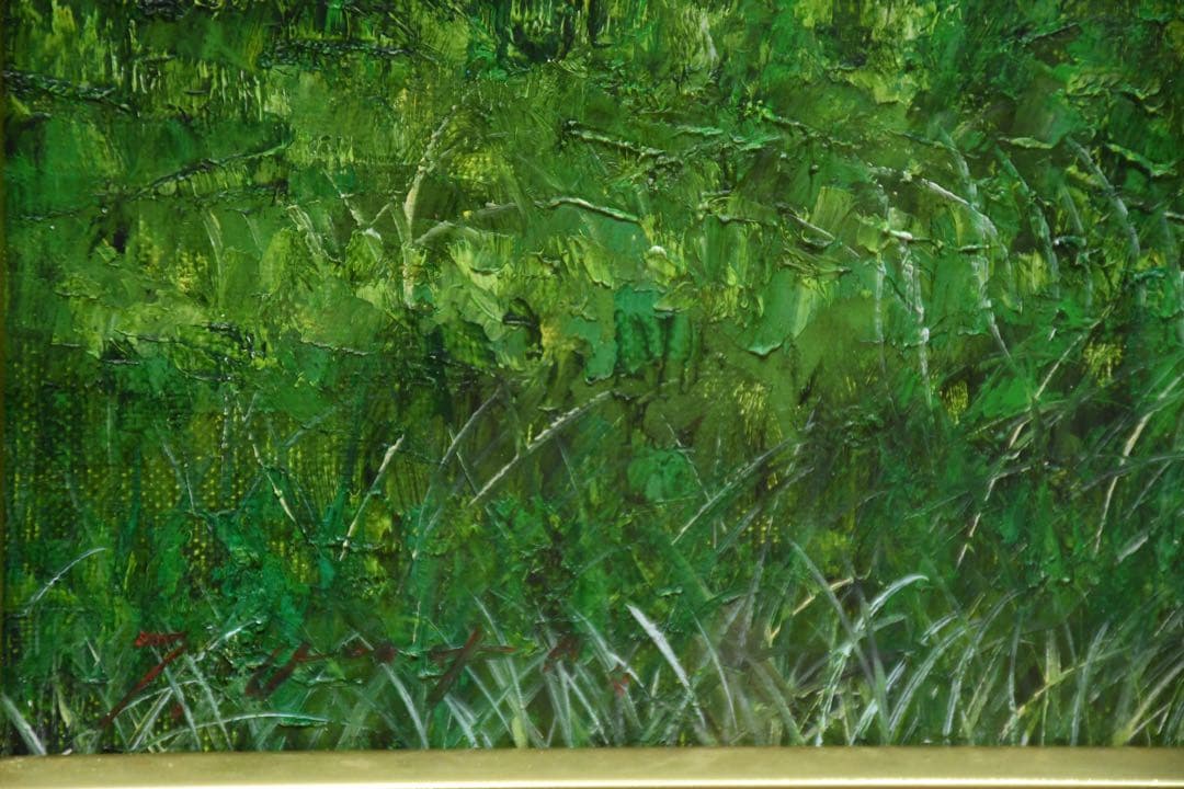 EHK88 真作保証 太田孝 信州風景 10号 油彩画 額装 肉筆 風景画