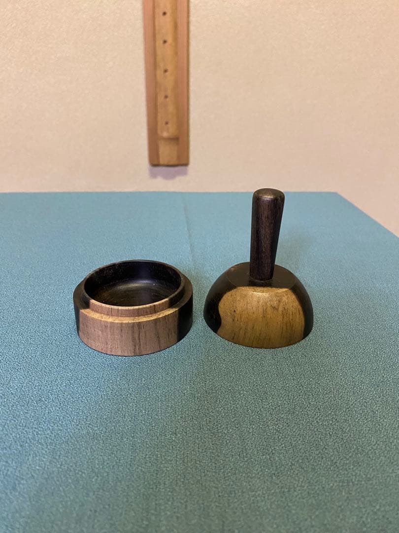 茶道具/香合 『縞柿砧香合』　小椋左近 共箱