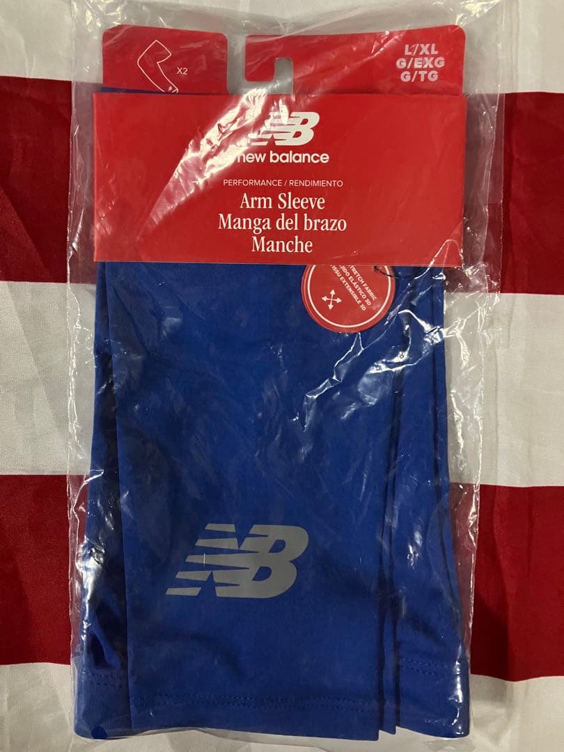 大谷翔平着用 New Balance アームスリーブ ブルー L/XLサイズ