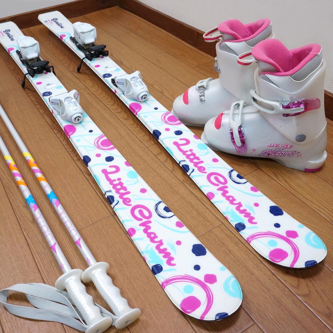 メンテ済 130cm 靴22cm SWALLOW スキーセット