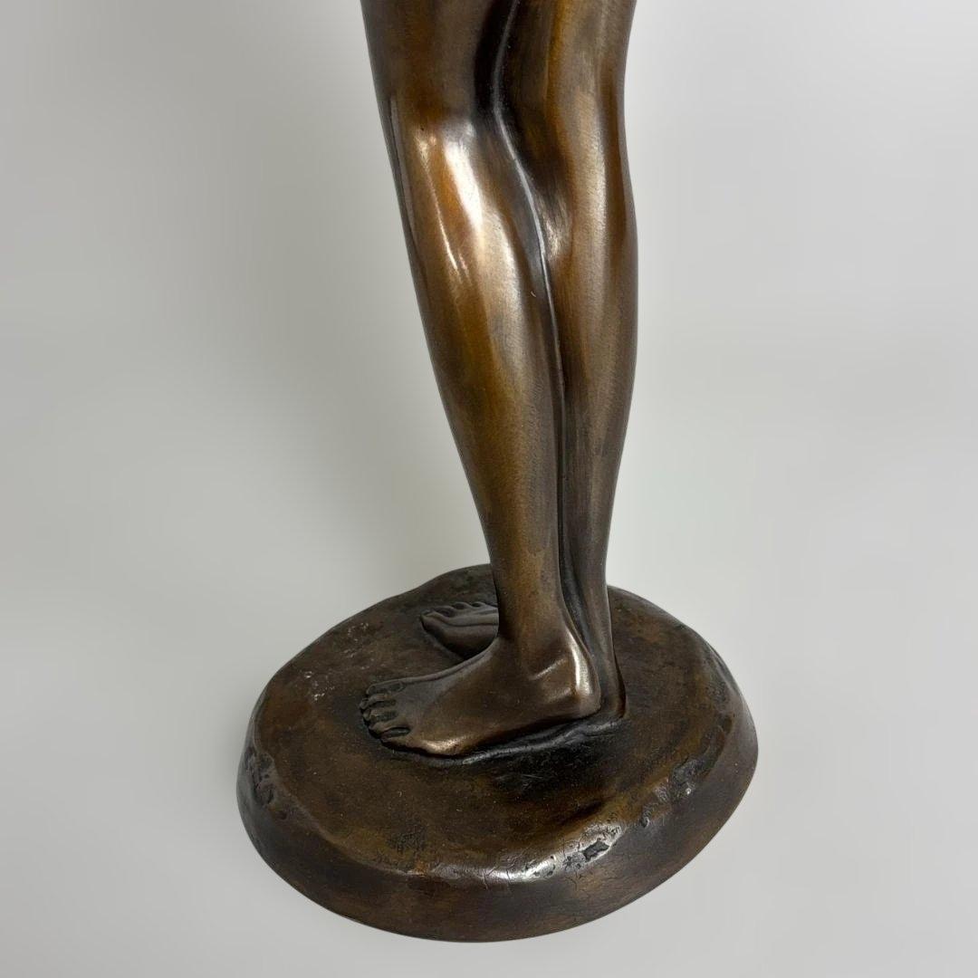 竹中正晴 ブロンズ像 女性像 裸婦 はじらい 高岡銅器 彫刻 高さ62cm 美術