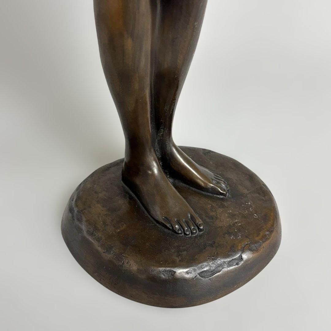 竹中正晴 ブロンズ像 女性像 裸婦 はじらい 高岡銅器 彫刻 高さ62cm 美術