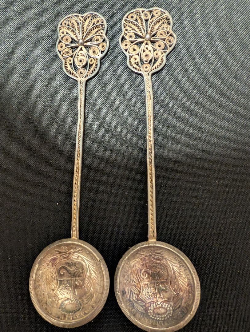 こ*0様 ペルー 銀製スプーン 2本セット