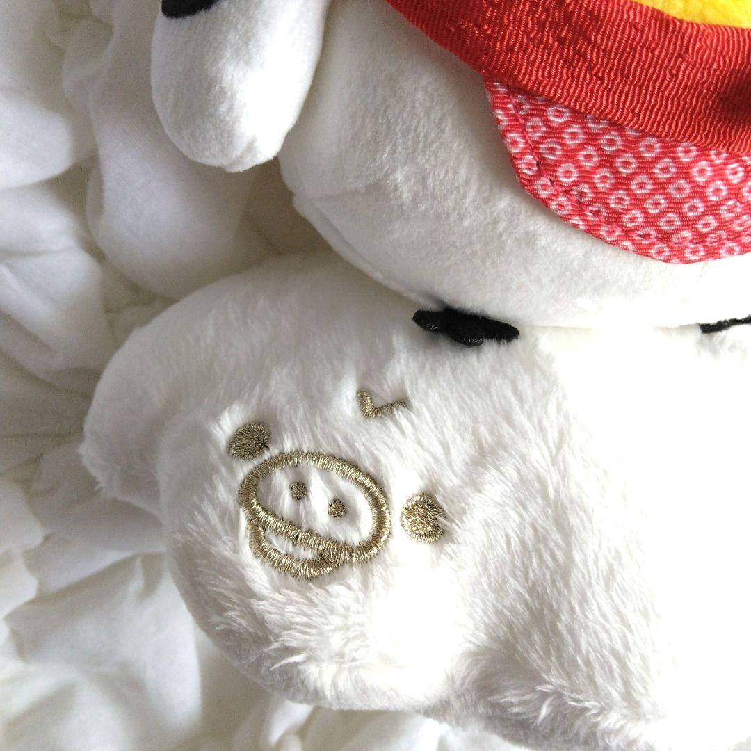 キイロイトリ　リラックマ神社　ぬいぐるみ　狛犬　雲