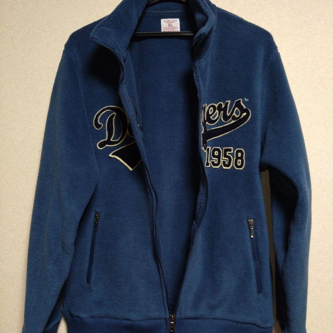 【希少美品】ユニクロ ドジャース　フリース　ジャケット　 メンズ　XL　深青