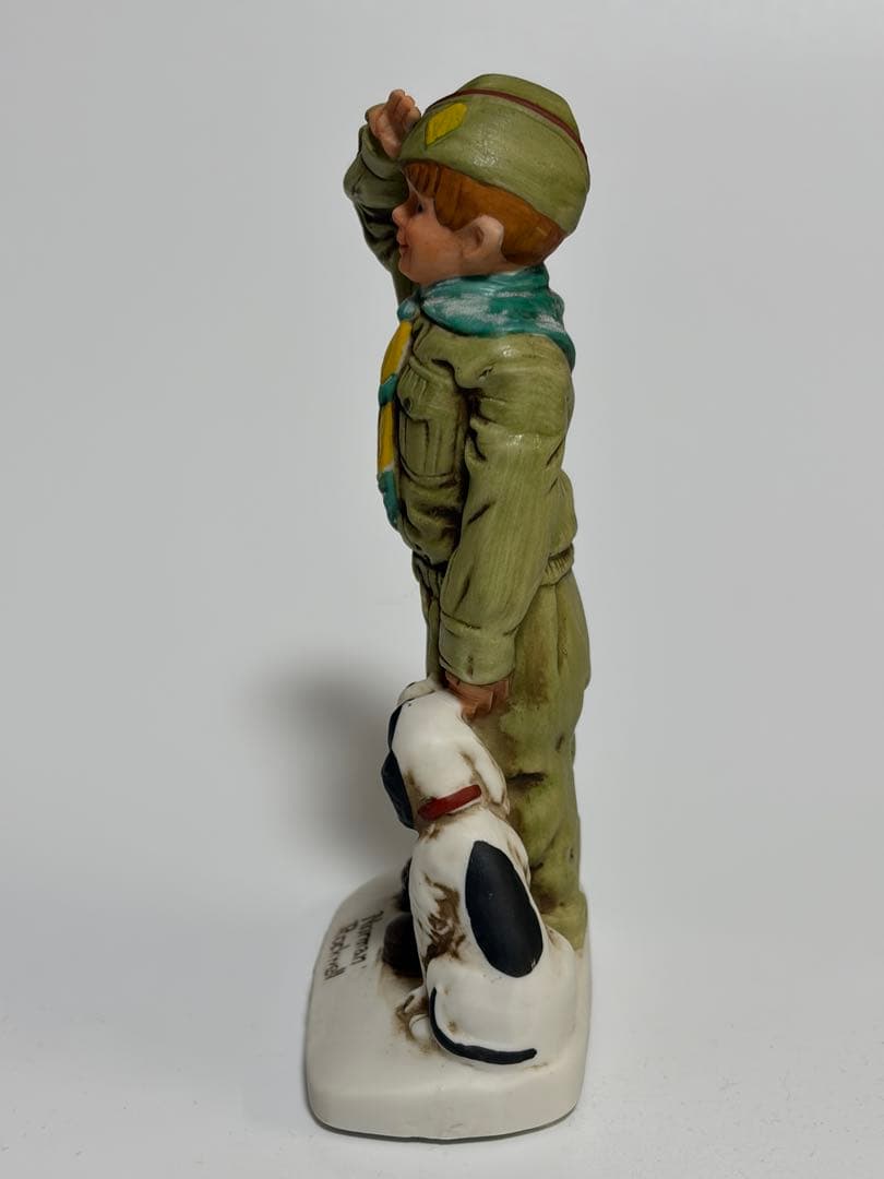 ノーマン・ロックウェル ボーイスカウト 陶器製フィギュア