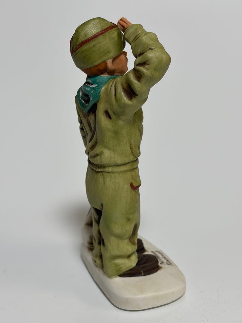 ノーマン・ロックウェル ボーイスカウト 陶器製フィギュア