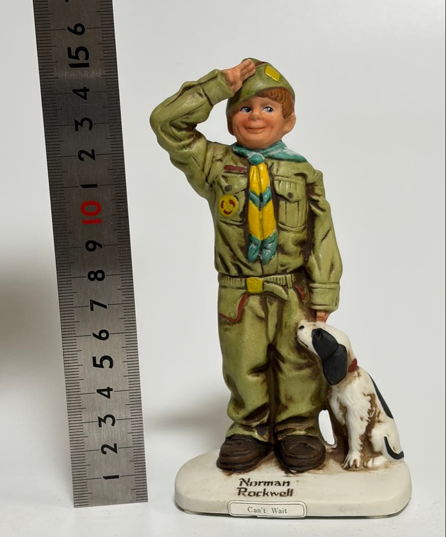 ノーマン・ロックウェル ボーイスカウト 陶器製フィギュア