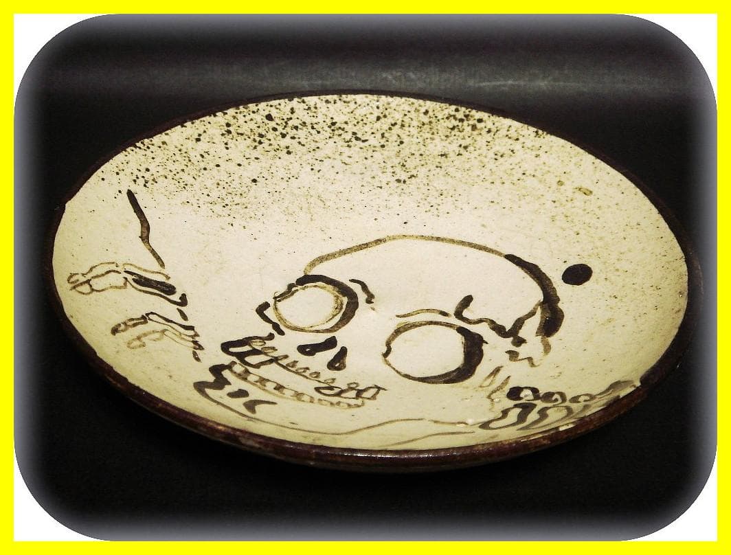 me504⑱『妖怪 がしゃどくろ 皿』　/骨董品 古美術 アンティーク 古玩