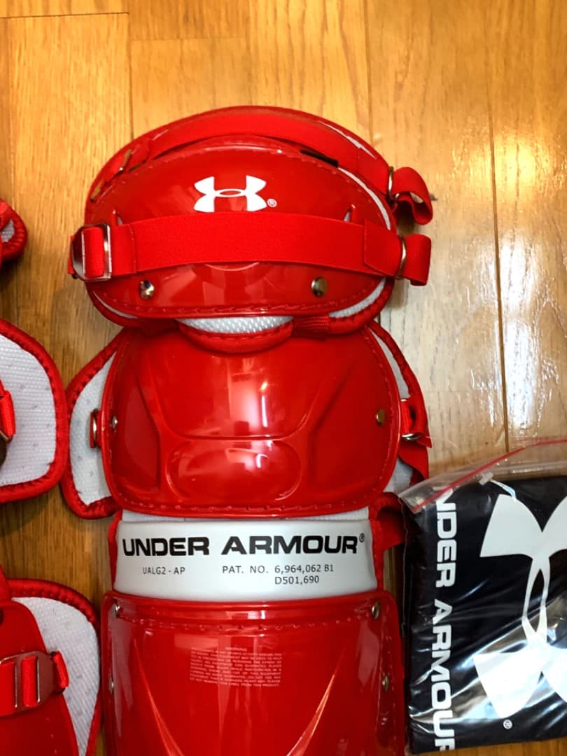 新品2026年アメリカ国内限定発売アンダーアーマー☆キャッチャーレッグガード☆赤