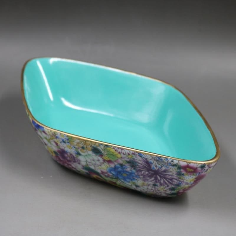 清乾隆緑地蒔金パステル万模様水洗筆洗 景徳鎮陶磁器 装飾品現代工芸品美術品 置物