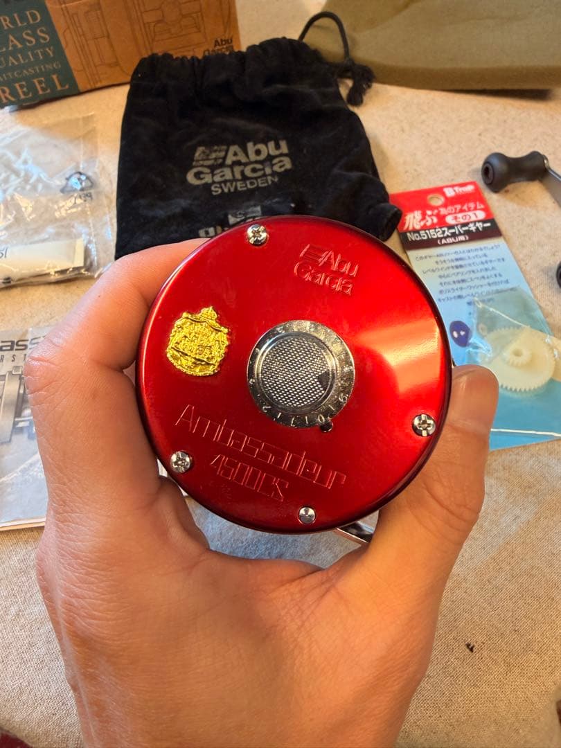 アブガルシア アンバサダー 4500CS 箱/袋/取説/図面付社外ギア/ハンドル