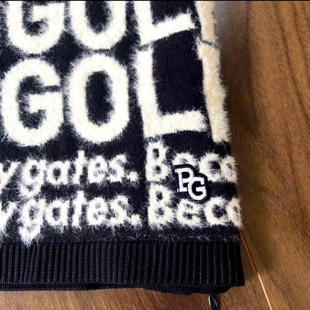 新品♪47.300円PEARLY GATES ロゴスカート ネイビージャガード２