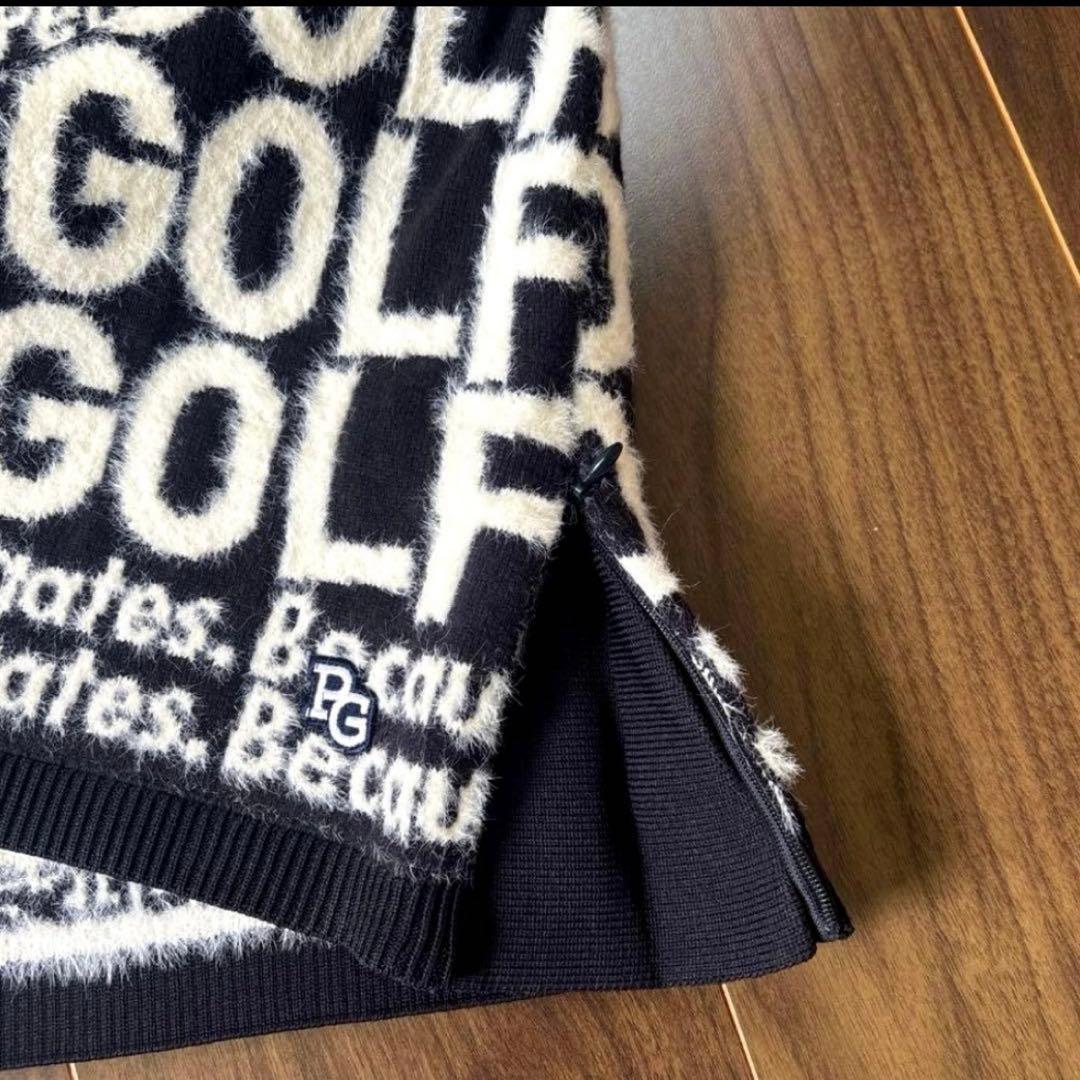 新品♪47.300円PEARLY GATES ロゴスカート ネイビージャガード２