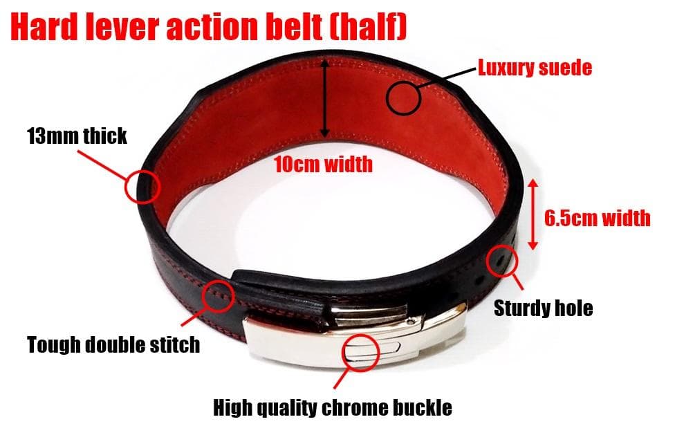 (M)OEMレバーアクションパワーベルト13mm極厚ハード仕上げ(ハーフタイプ)