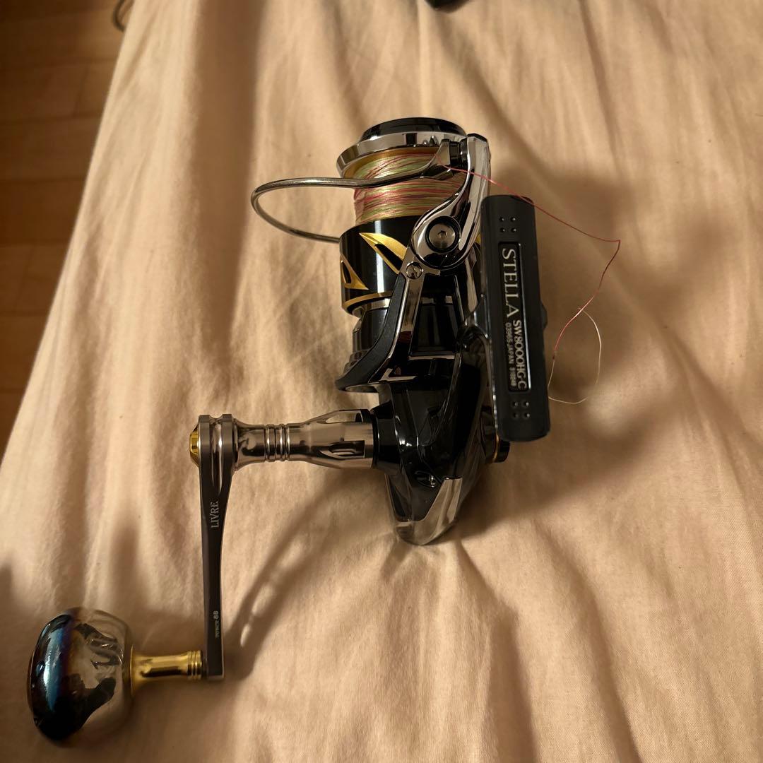 美品SHIMANO STELLA8000hgリブレハンドル、純正ハンドル付き