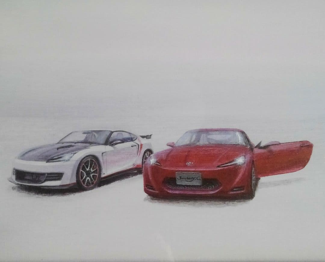 古川高保 トヨタ86 デザイナー ジクレー 手彩色 貴重な作品／入手困難