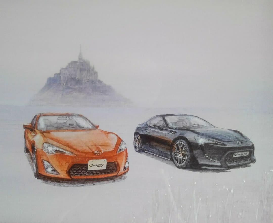 古川高保 トヨタ86 デザイナー ジクレー 手彩色 貴重な作品／入手困難