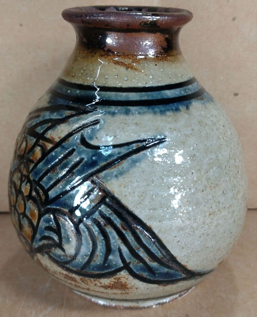 毎日オークション落札品【本物保証】金城次郎「壷屋焼 徳利 ぐい呑」2セット全共箱