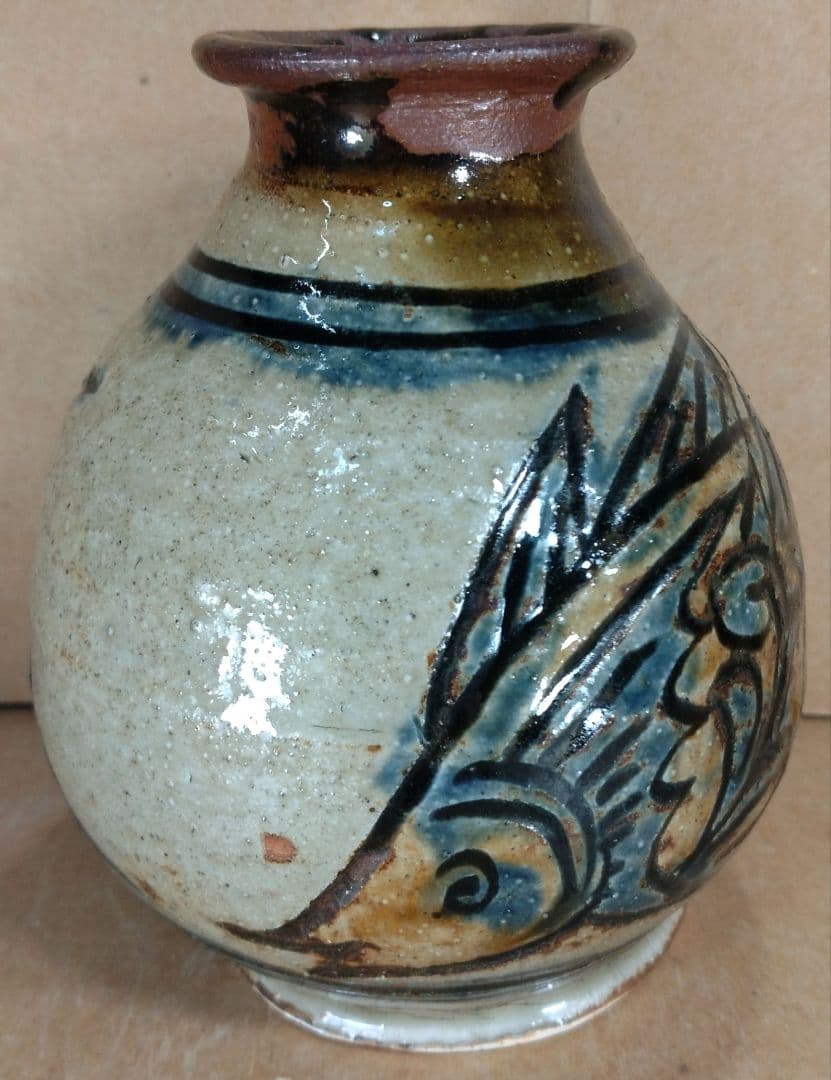 毎日オークション落札品【本物保証】金城次郎「壷屋焼 徳利 ぐい呑」2セット全共箱