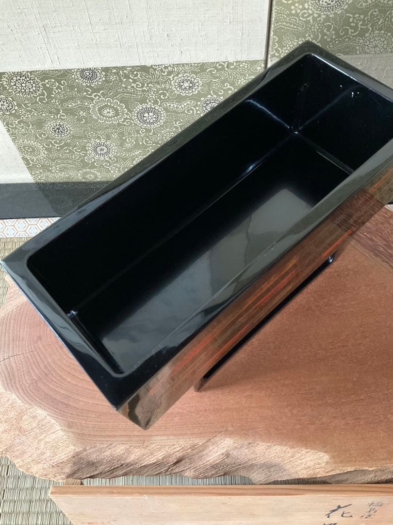 輪島塗　花器　脚付き花器　フラワーベース　アンティーク