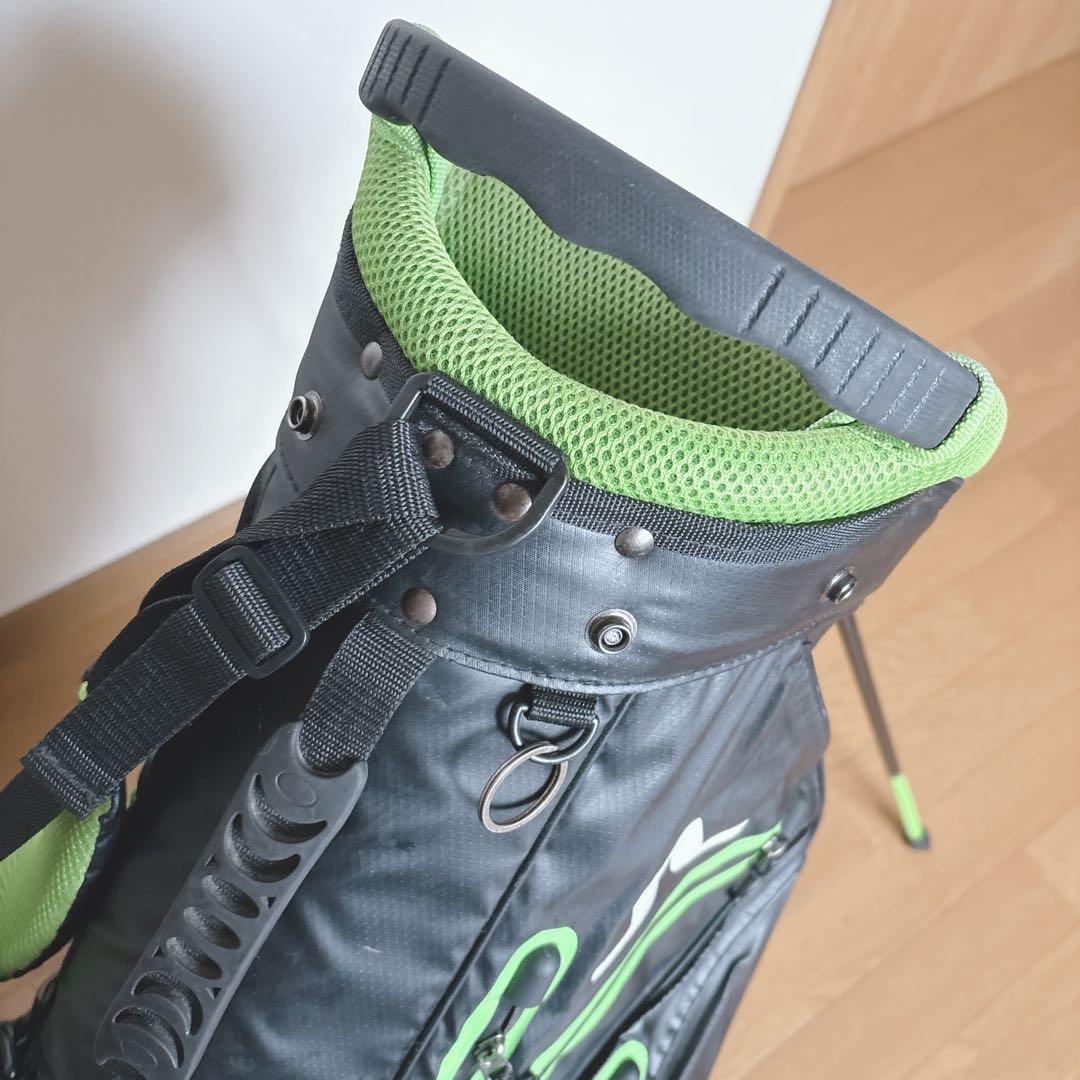 K355 J.LINDBEBRG スタンドキャディバック　グリーンブラック