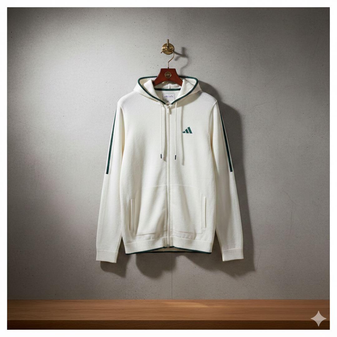 ⭐︎ミント⭐︎adidasゴルフ プライムニット フルジップフーディー L