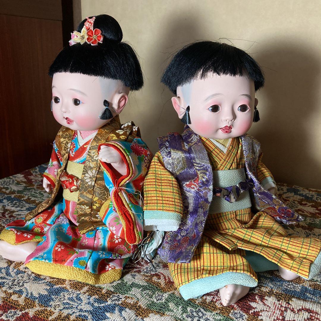 レトロ　お座りできる人形　市松人形　アンティーク