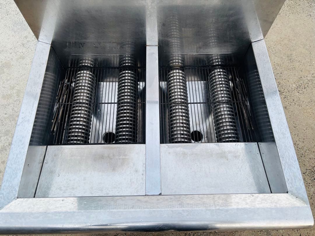 M3★タニコー★LPガス 2槽ガスフライヤー 油15L×2連 業務用 厨房 店舗