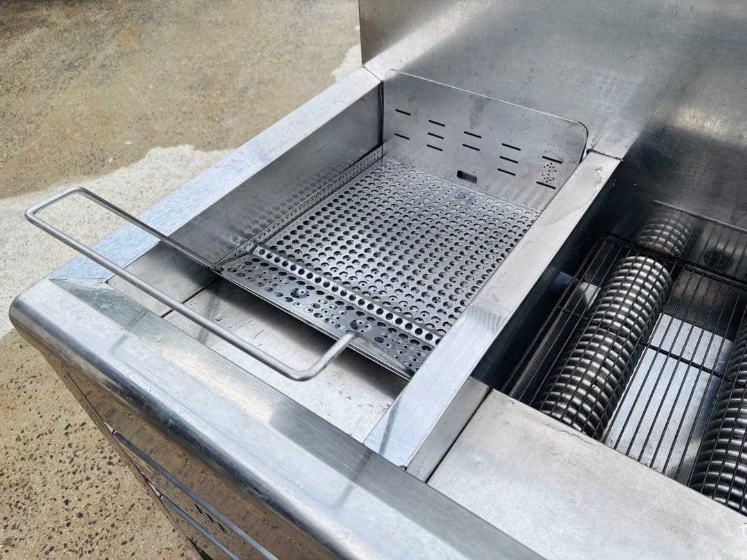 M3★タニコー★LPガス 2槽ガスフライヤー 油15L×2連 業務用 厨房 店舗