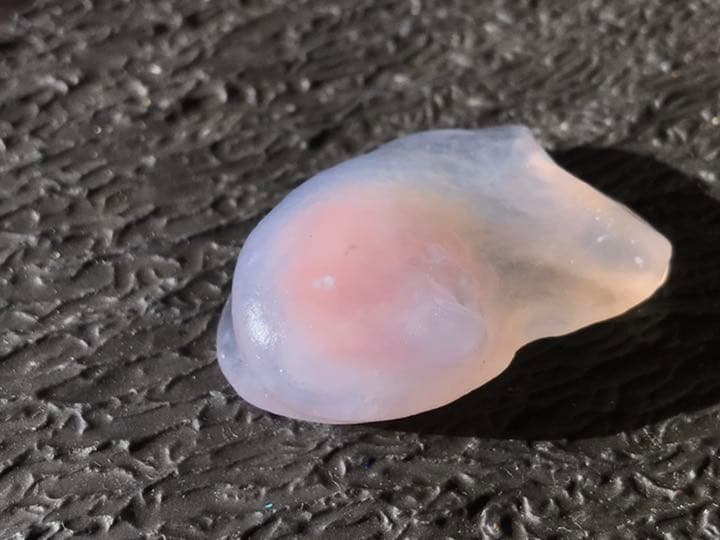 ゴビ石−435 ゴビ瑪瑙　原石　ツートンカラー ピンク&イエロー