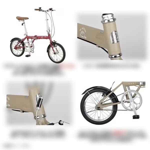 折りたたみ自転車 モンテ AL 16インチ マットレッド YG-1452