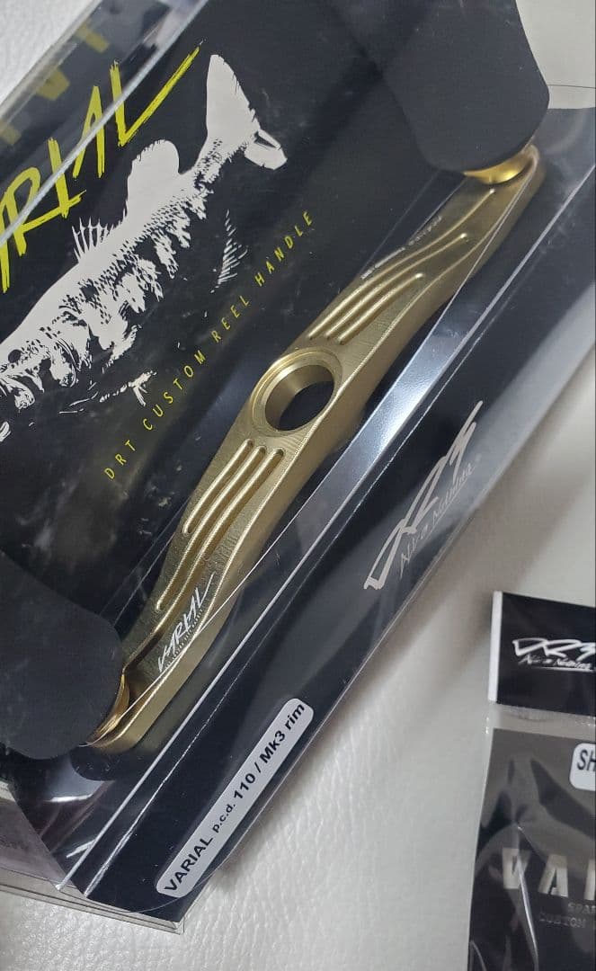 新品DRTバリアルハンドル GOLD mk3rim センターナット付きシマノ左