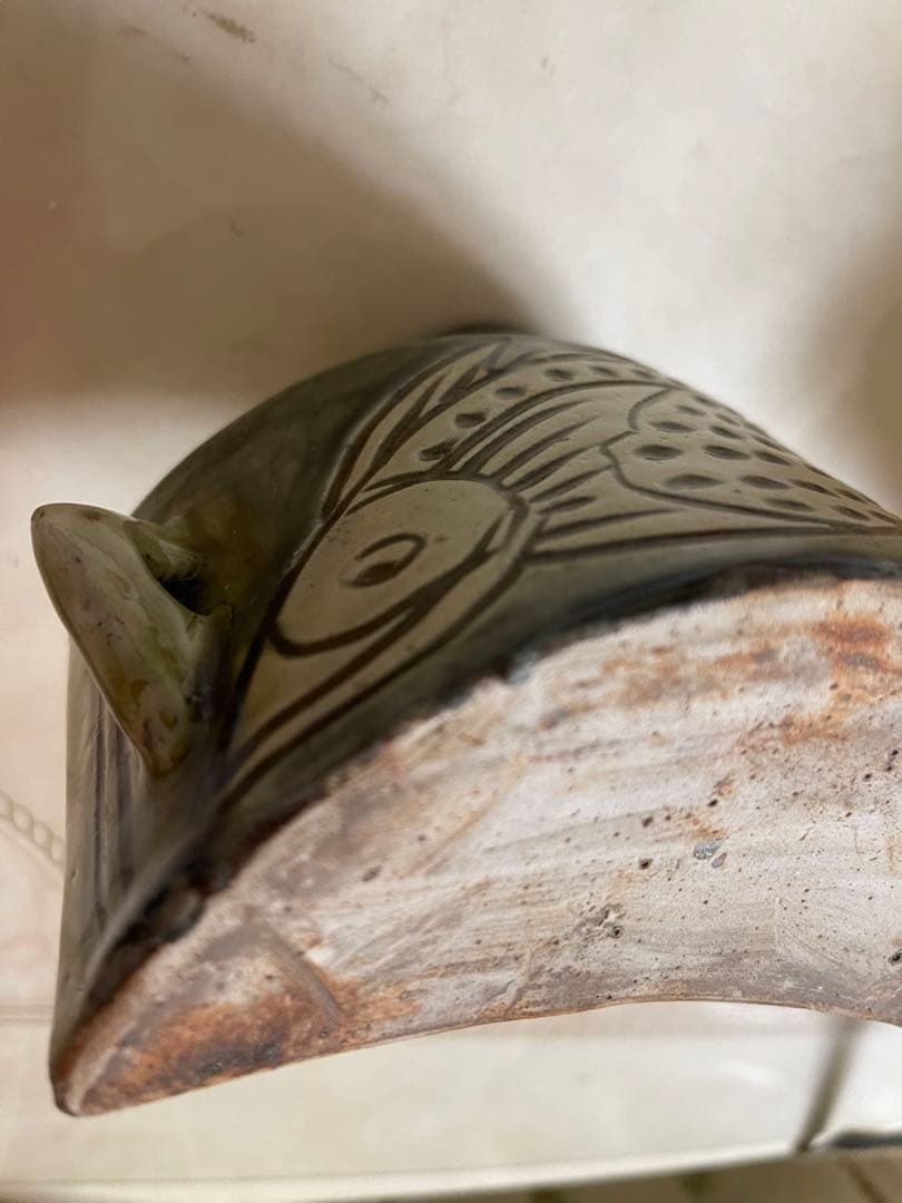 金城次郎（人間国宝）抱瓶　魚　魚汶（小）