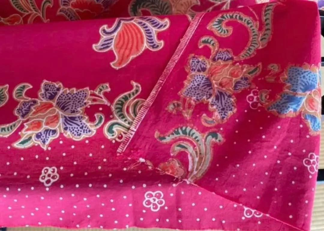 生地　バティック【希少】手描き ろうけつ染め