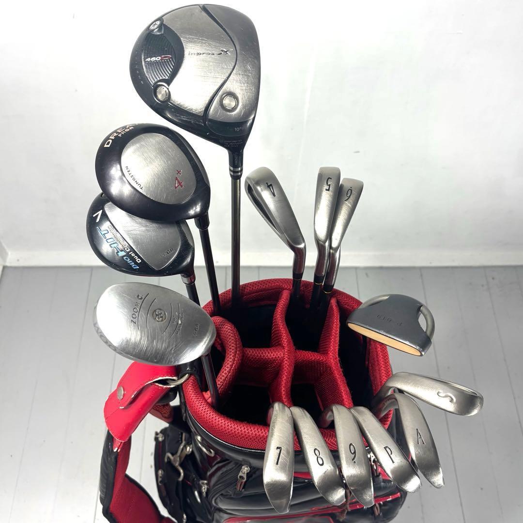 本格派 メンズゴルフクラブ 14本 フルセット スリクソン　キャディバッグ