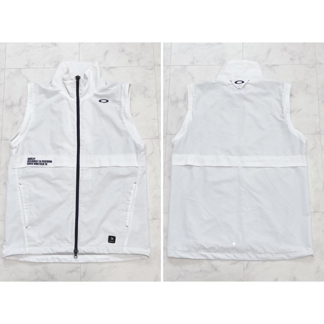 OAKLEY スカル フルジップ ウインドジャケット 袖着脱 撥水 軽量 L
