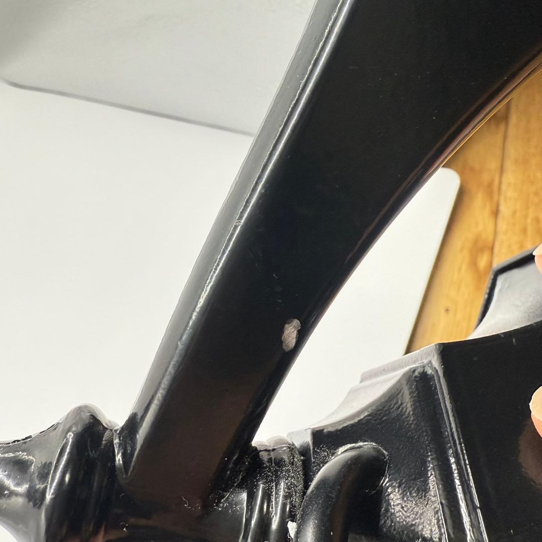 新品 黒×白チェック柄 ミニ アンティーク レトロ サインポール 屋内用