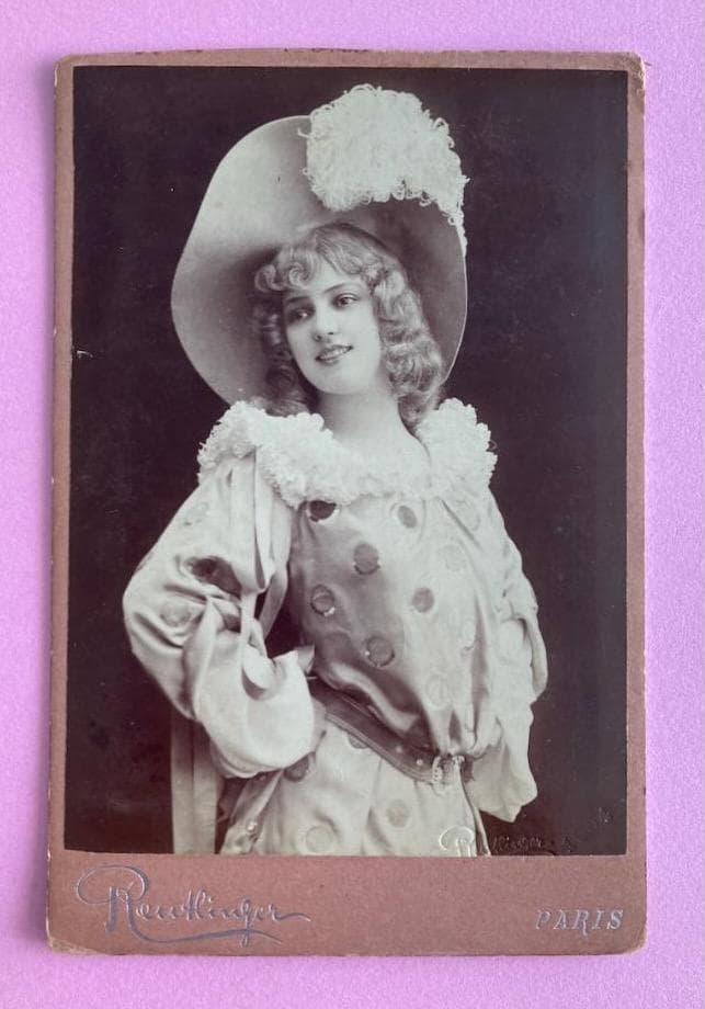 フランスアンティーク　肖像写真　アルレット・ドルジェール　ルートランジェ写真館